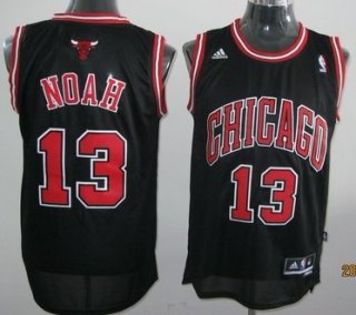 Chicago Bulls #13 Joakim Noah Revolution 30 Swingman Black Jersey