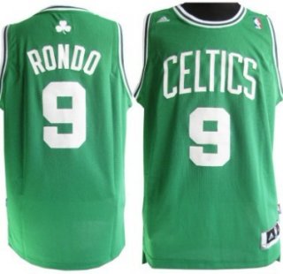 Boston Celtics #9 Rajon Rondo Revolution 30 Swingman Green Jersey