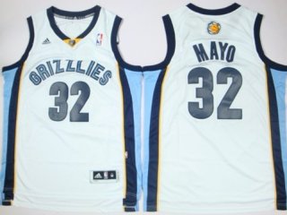 Memphis Grizzlies #32 O.J. Mayo Revolution 30 Swingman White Jersey