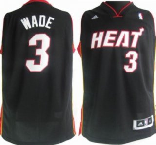 Miami Heat #3 Dwyane Wade Revolution 30 Swingman Black Jersey