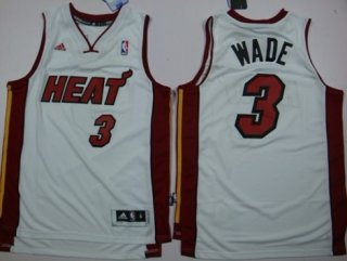 Miami Heat #3 Dwyane Wade Revolution 30 Swingman White Jersey