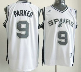 San Antonio Spurs #9 Tony Parker Revolution 30 Swingman White Jersey
