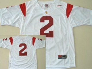 USC Trojans #2 Robert Woods White Jersey