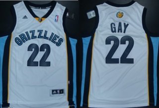 Memphis Grizzlies #22 Rudy Gay Revolution 30 Swingman White Jersey