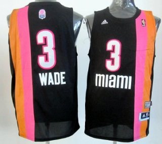 Miami Floridians #3 Dwyane Wade ABA Hardwood Classic Swingman Black No Holes Jersey