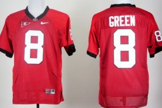 Georgia Bulldogs #8 A.J. Green Red Jersey