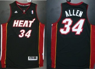 Miami Heat #34 Ray Allen Revolution 30 Swingman Black Jersey