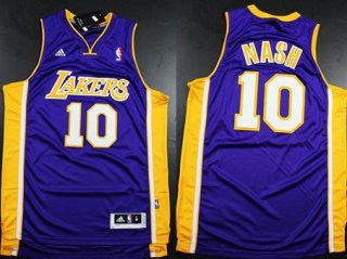 Los Angeles Lakers #10 Steve Nash Revolution 30 Swingman Purple Jersey