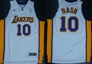 Los Angeles Lakers #10 Steve Nash Revolution 30 Swingman White Jersey