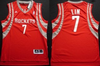 Houston Rockets #7 Jeremy Lin Revolution 30 Swingman Red Jersey