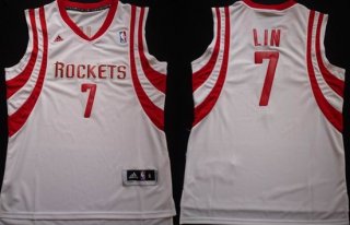 Houston Rockets #7 Jeremy Lin Revolution 30 Swingman White Jersey