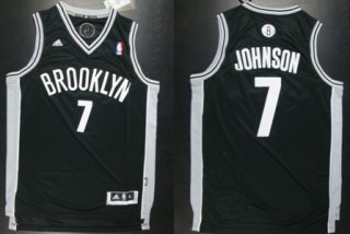 Brooklyn Nets #7 Joe Johnson Revolution 30 Swingman Black Jersey
