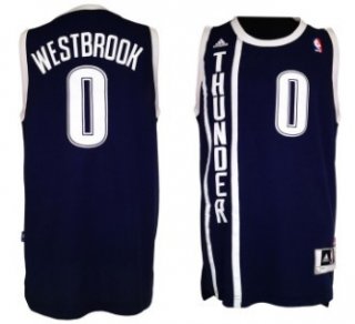 Oklahoma City Thunder #0 Russell Westbrook Revolution 30 Swingman 2013 Blue Jersey