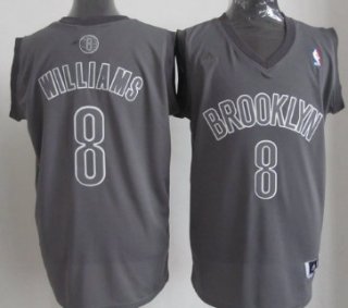 Brooklyn Nets #8 Deron Williams Revolution 30 Swingman Gray Big Color Jersey