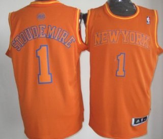 New York Knicks #1 Amare Stoudemire Revolution 30 Swingman Orange Big Color Jersey