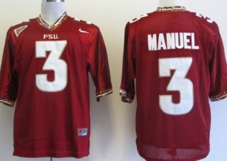 Florida State Seminoles #3 E.J. Manuel Red Jersey