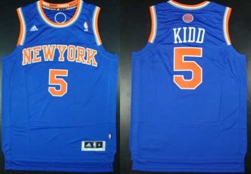 New York Knicks #5 Jason Kidd Revolution 30 Swingman 2013 Blue Jersey