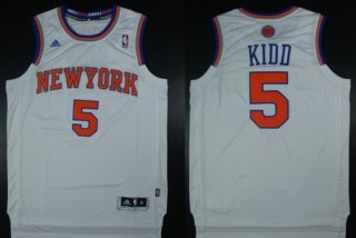 New York Knicks #5 Jason Kidd Revolution 30 Swingman 2013 White Jersey