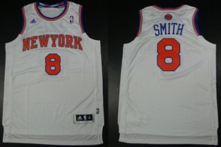 New York Knicks #8 J.R. Smith Revolution 30 Swingman 2013 White Jersey