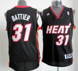 Miami Heat #31 Shane Battier Revolution 30 Swingman Black Jersey