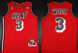 Miami Heat #3 Dwyane Wade ABA Hardwood Classics Swingman Red Jersey