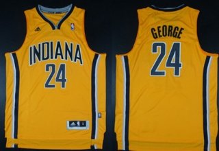 Indiana Pacers #24 Paul George Revolution 30 Swingman Yellow Jersey