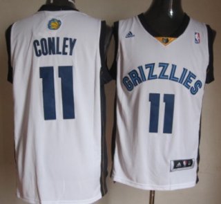 Memphis Grizzlies #11 Mike Conley Revolution 30 Swingman White Jersey