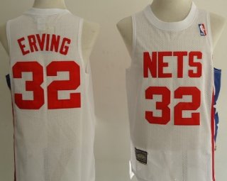 New Jersey Nets #32 Julius Erving ABA Hardwood Classic White Swingman Jersey