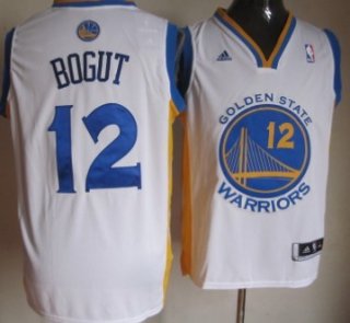 Golden State Warriors #12 Andrew Bogut Revolution 30 Swingman White Jersey