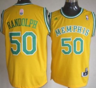 Memphis Grizzlies #50 Zach Randolph ABA Hardwood Classic Swingman Yellow Jersey