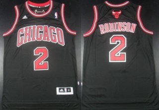 Chicago Bulls #2 Nate Robinson Revolution 30 Swingman Black Jersey