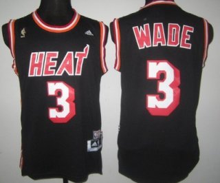 Miami Heat #3 Dwyane Wade ABA Hardwood Classics Swingman Black Jersey