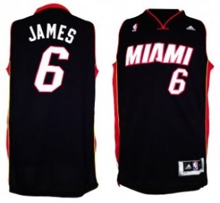 Miami Heats #6 LeBron James Revolution 30 Swingman 2013 Black Jersey