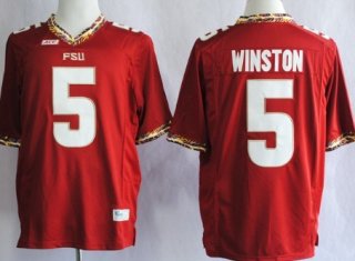 Florida State Seminoles #5 Jameis Winston 2013 Red Jersey