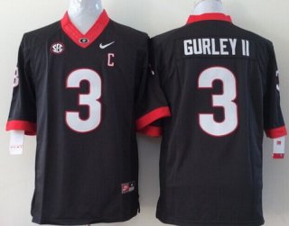 Georgia Bulldogs #3 Todd Gurley 2014 Black Limited Jersey