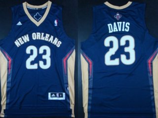 New Orleans Pelicans #23 Anthony Davis Revolution 30 Swingman Navy Blue Jersey