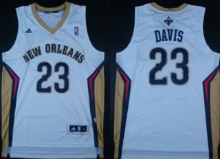 New Orleans Pelicans #23 Anthony Davis Revolution 30 Swingman White Jersey