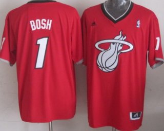 Miami Heat #1 Chris Bosh Revolution 30 Swingman 2013 Christmas Day Red Jersey