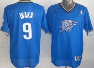 Oklahoma City Thunder #9 Serge Ibaka Revolution 30 Swingman 2013 Christmas Day Blue Jersey