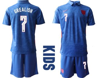 2021 European Cup England away Youth 7 soccer jerseys