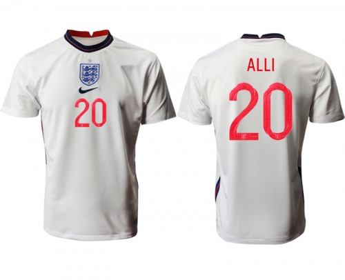 Men 2021 Europe England home AAA version 20 white soccer jerseys