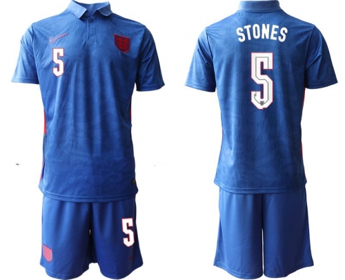 Men 2020-2021 European Cup England away blue 5 Nike Soccer Jersey