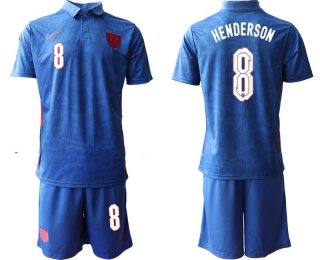 Men 2020-2021 European Cup England away blue 8 Nike Soccer Jersey