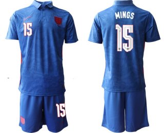 Men 2020-2021 European Cup England away blue 15 Nike Soccer Jersey