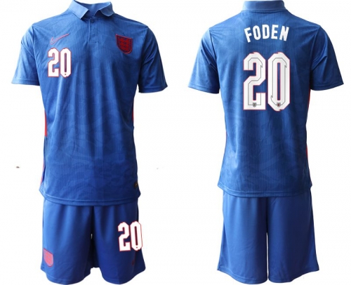 Men 2020-2021 European Cup England away blue 20 Nike Soccer Jersey