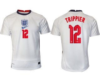 Men 2020-2021 European Cup England home aaa version white 12 Nike Soccer Jersey