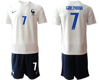 Men 2021 France away 7 soccer jerseys