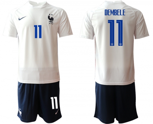 Men 2021 France away 11 soccer jerseys