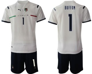 Men 2020-2021 European Cup Italy away white 1 Soccer Jersey