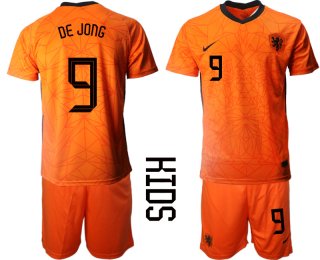 2021 European Cup Netherlands home Youth 9 soccer jerseys